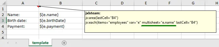 Second output sheet for another department